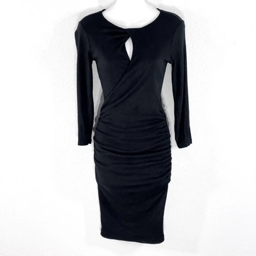 Michael Stars black keyhole bodycon dress